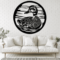 Duck 2D Wall Art/Window Art - Digital STL & SVG File for 3D Printing or Laser Cutting 3d model