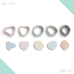 Organic Pebbles Polymer Clay Cutter Package, 5 Models, 2 Cutter Version, 5 Sizes Included, No: 867 3d model