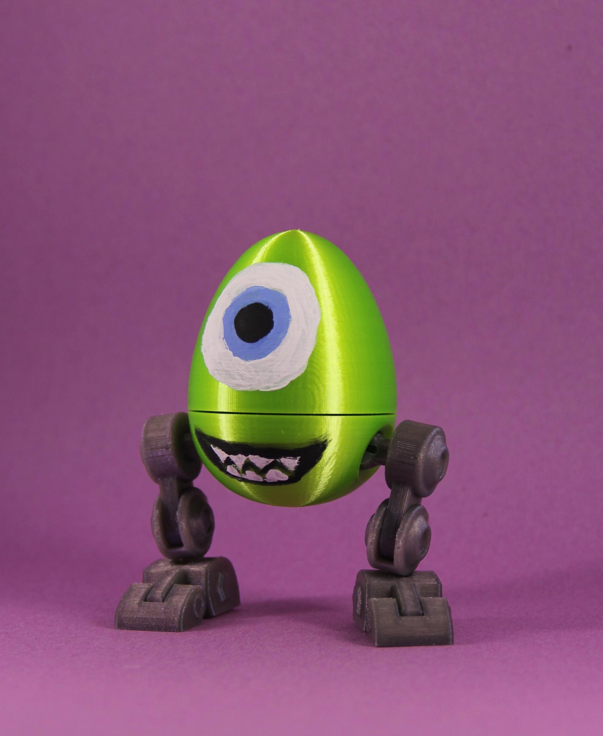 Articulated Easter Bot — 3GG-8UNNY - Mike Wazowski might have gotten reincarnated as an egg, but he still has his one eye! - 3d model