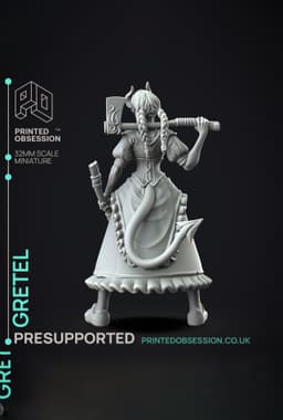 Hansel and Gretel - Possessed Bakery - PRESUPPORTED - Illustrated and Stats - 32mm scale 3d model