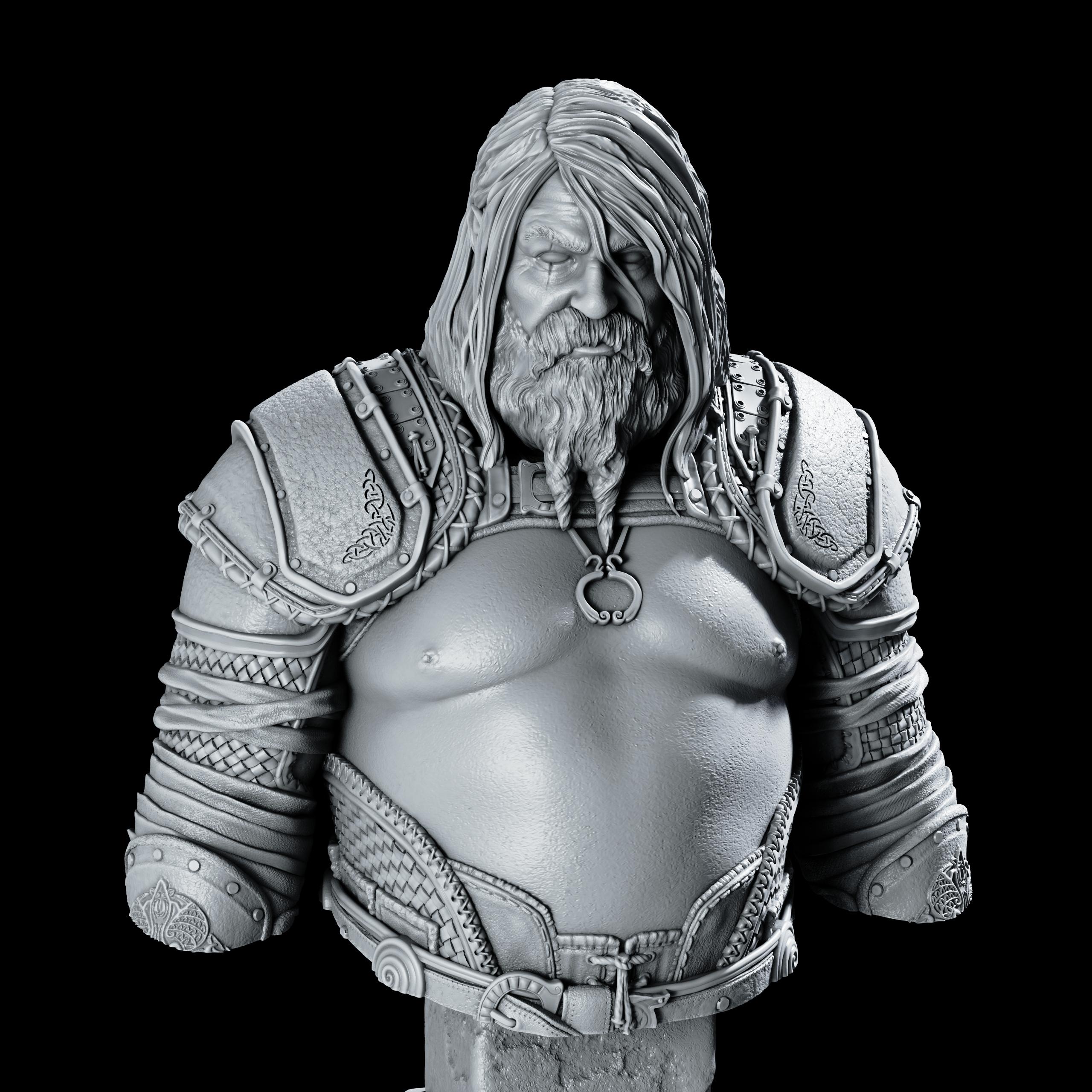 Thor Bust GoW (Pre Supported) 3d model