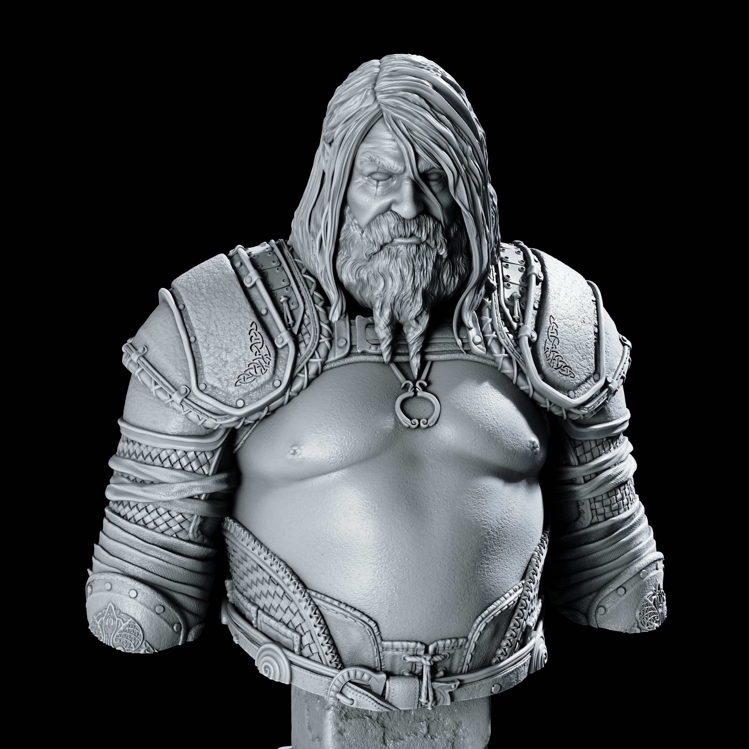 Thor Bust GoW (Pre Supported) 3d model