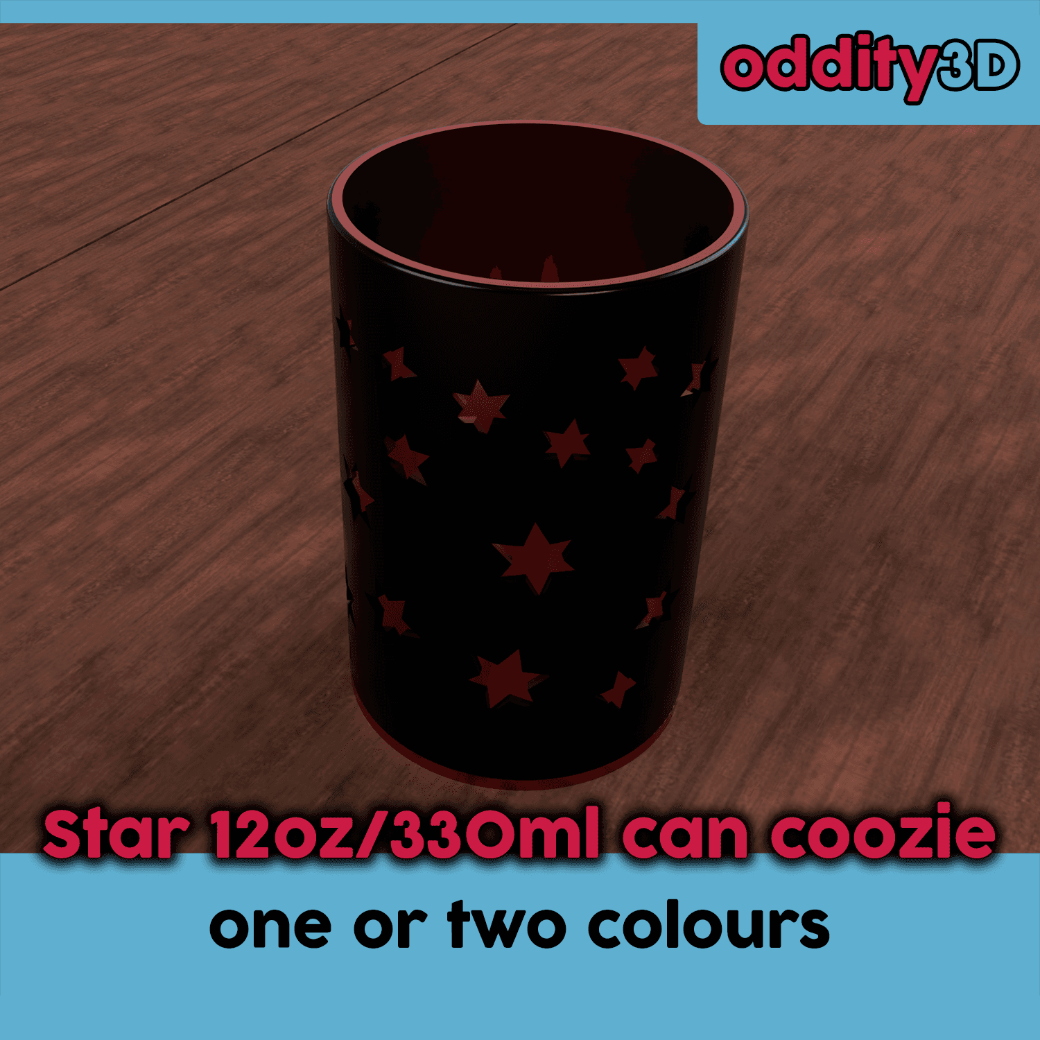 Star Can Coozie 3d model