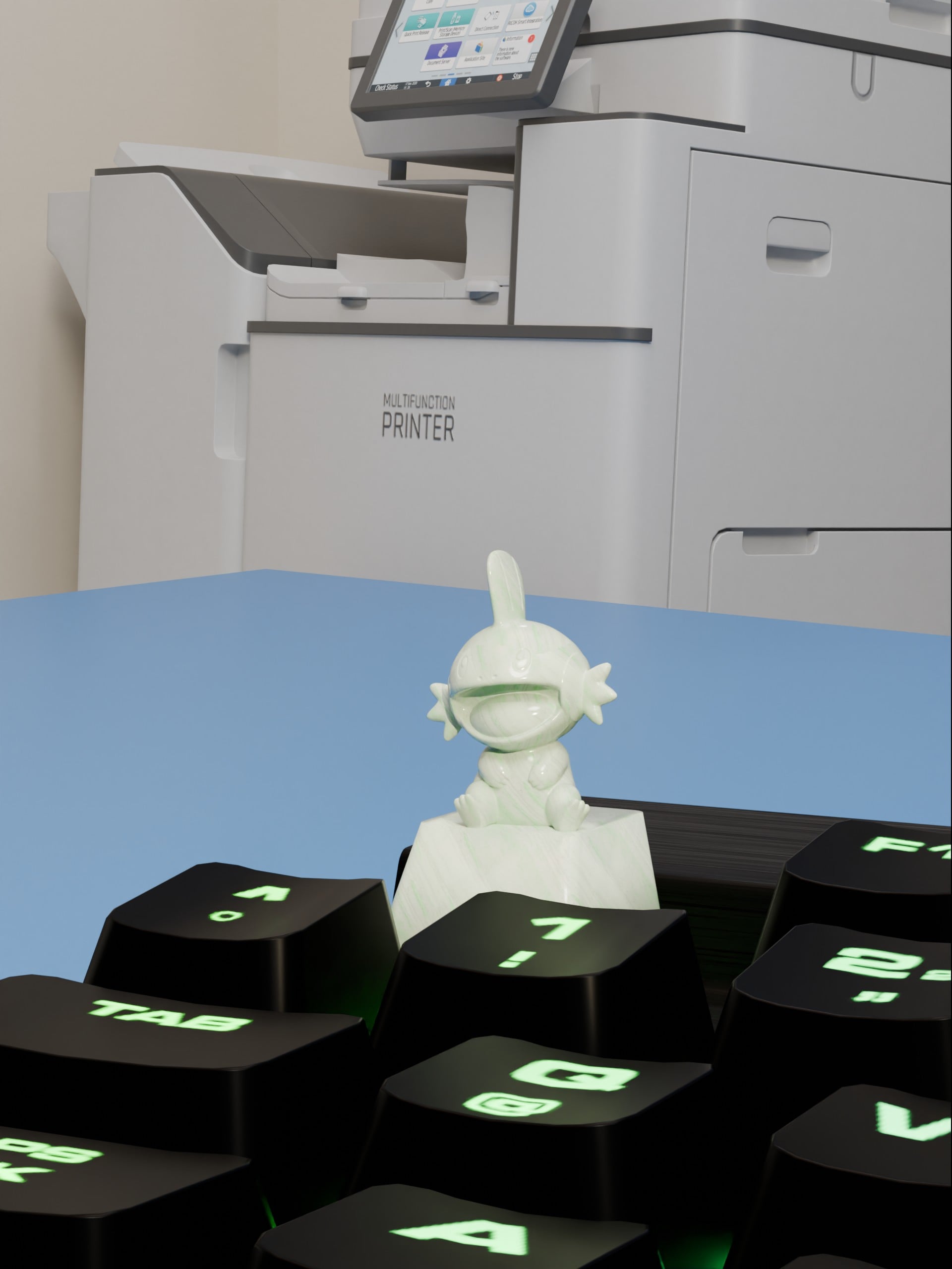 Pokemon Mudkip Keycap.3mf 3d model