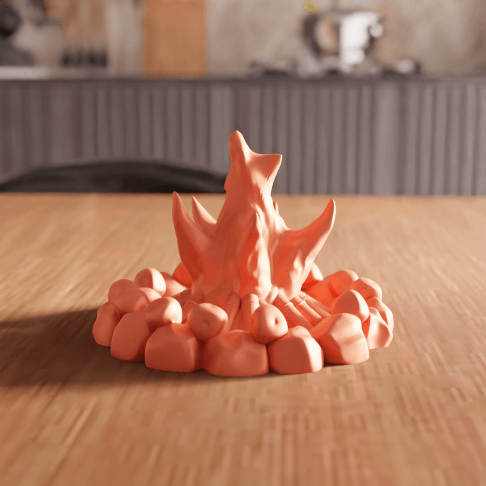 Miniature Campfire Diorama Prop 3d model