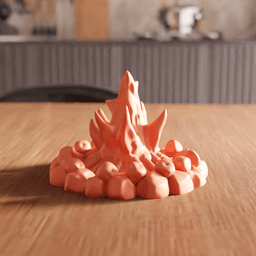 Miniature Campfire Diorama Prop 3d model