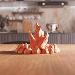 Miniature Campfire Diorama Prop 3d model