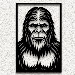dad bigfoot wall art sasquatch home decor 3d model