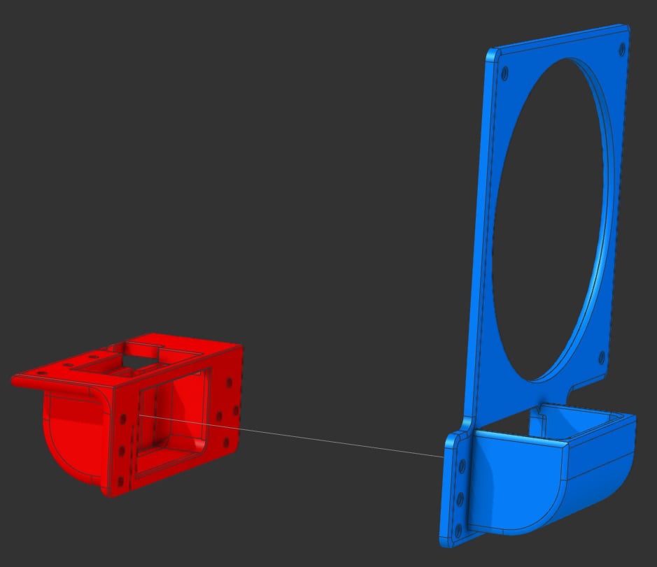 Tesla M40 Blower Fan Adapter 3d model