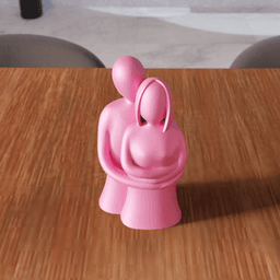 Embracing Couple Statue - Modern Love Sculpture 3d model