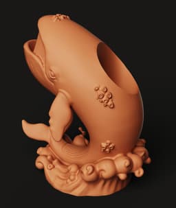Whale Desk Organizer STL | Ocean Art 3D Print | Marine Decor 3d model