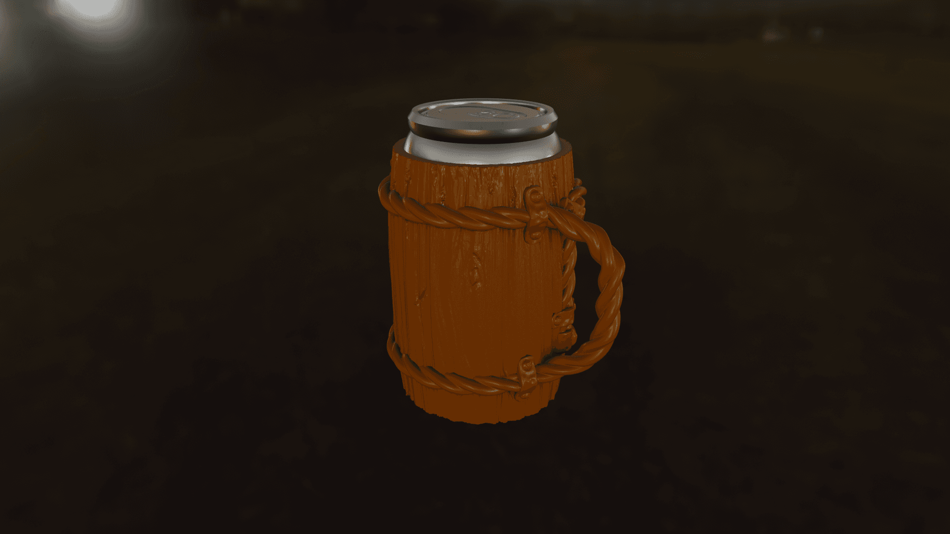 Wrapped Rope Beer Can Holder / Koozie 3d model