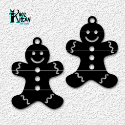 gingerbread man cookie earrings 3d model