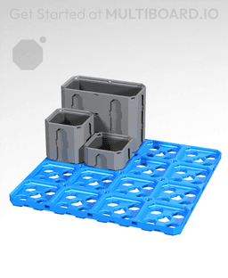 4x4 CU - Multibin Base Plate 3d model