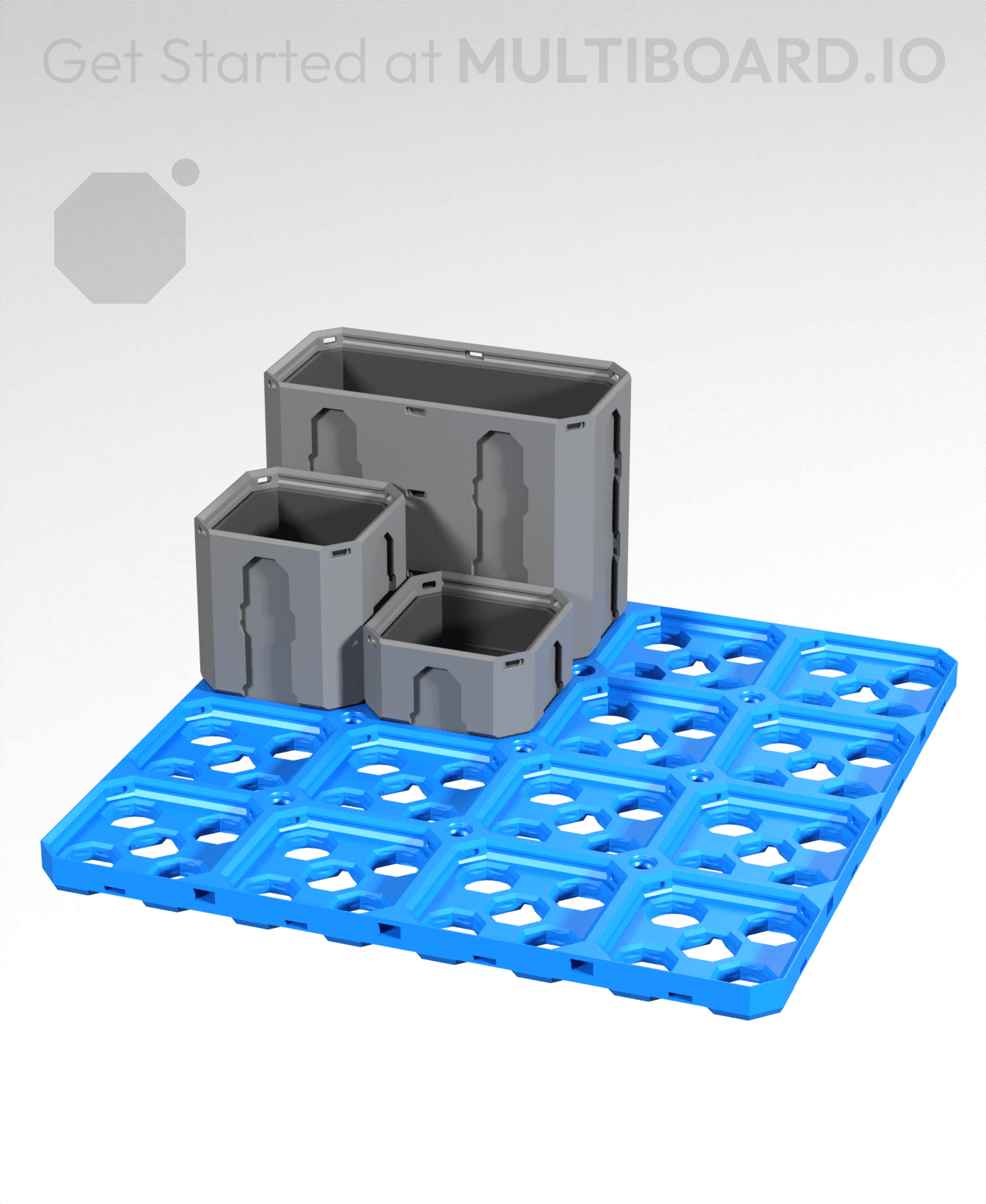 4x4 CU - Multibin Base Plate 3d model