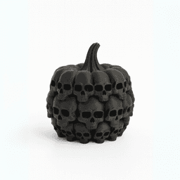 SKELETON HEAD PUMPKIN / HALLOWEEN DECOR / ABSTRACT DECOR / MODERN PUMPKIN SCULPTURE 3d model