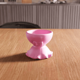 Cute Couple Anthropomorphic Egg Cup Holder Stand 3d model