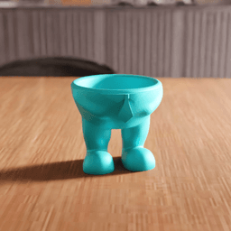 Cute Couple Anthropomorphic Egg Cup Holder Stand 3d model