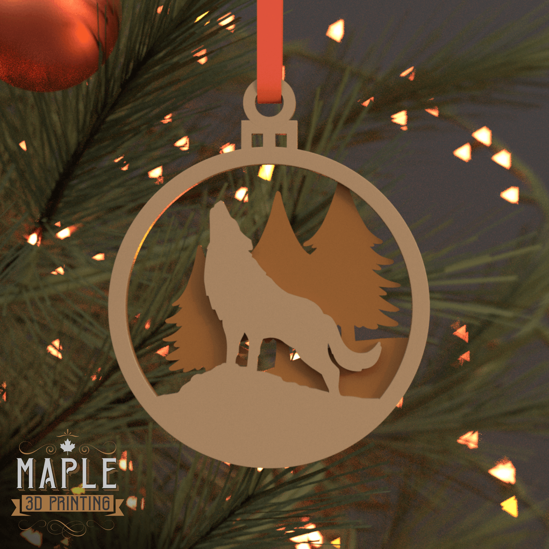 Customizable Christmas Ornaments - Support Free 3d model
