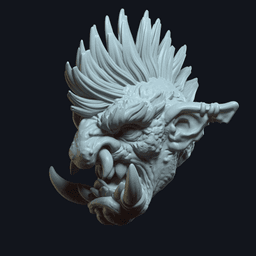 Snaggletooth v6 (actiong figure head) 3d model