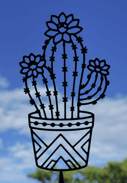 Cactus Wall Art Set Desert Plant Decor.stl 3d model