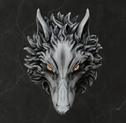 Wolf Head - Wall Decoration (Pre-Supported) 3d model