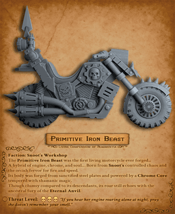 Primitive Iron Beast - DnD Miniature for 5e RPG and Tabletop Wargames inspired 3d model