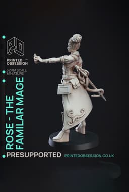 Rose Familar Seller - Elemental Familars - PRESUPPORTED - Illustrated and Stats - 32mm scale 3d model