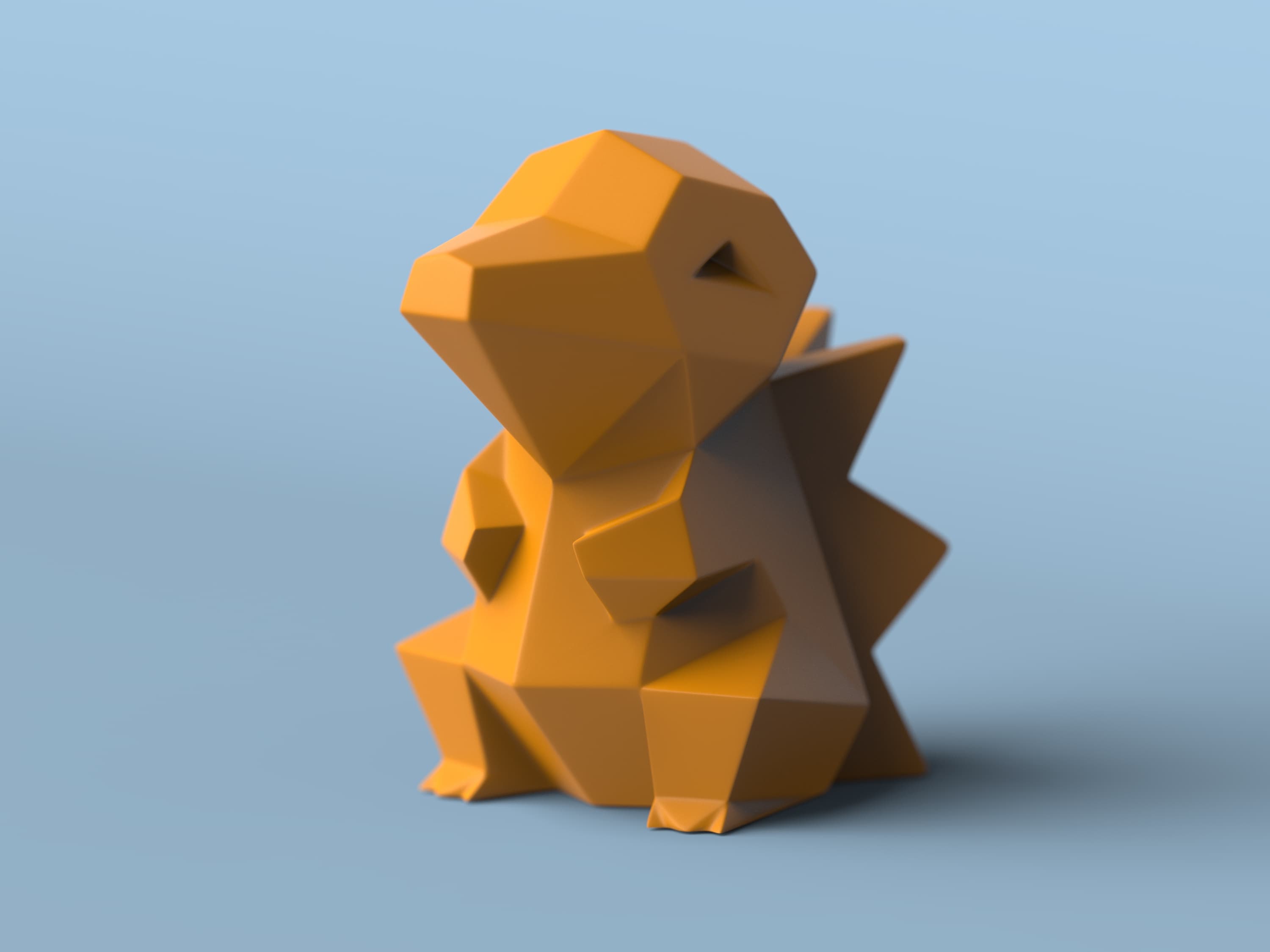 Low-poly Cyndaquil (Version 2) 3d model