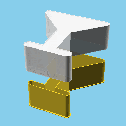 Martini Glass, nestable box (v1) 3d model