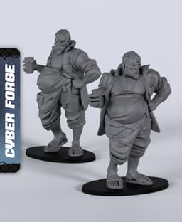 Bartender Janus - With Free Cyberpunk Warhammer - 40k Sci-Fi Gift Ideas for RPG and Wargamers 3d model