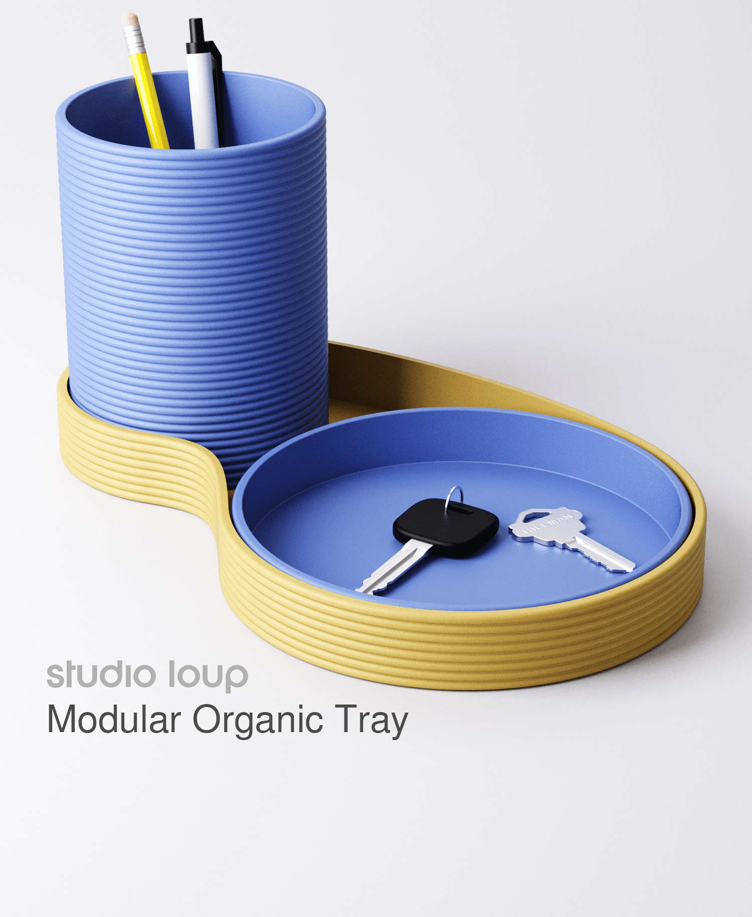 Modular Organic Tray 3d model
