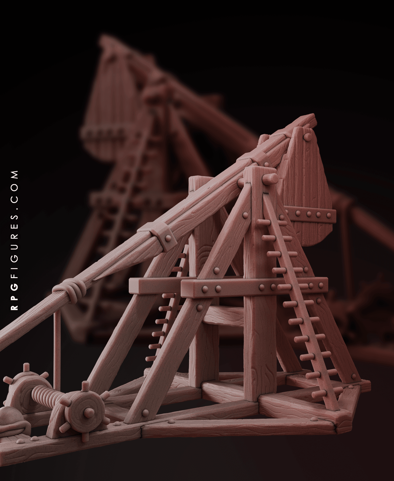 Trebuchet - with Free Monsters Series Pdf - War Machine Miniature, Tabletop Games, RPG, Wargames 3d model