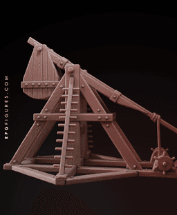 Trebuchet - with Free Monsters Series Pdf - War Machine Miniature, Tabletop Games, RPG, Wargames 3d model