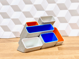 Tilted Desktop Organizer (minimal, modern and colorful storage) 3d model