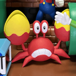 Sidestepper from Super Mario - Custom WON 2.5 scale figure 3d model