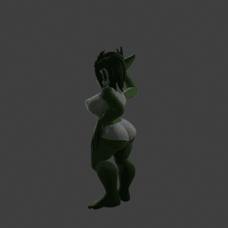 Cute Goblin Girl v2.0 3d model