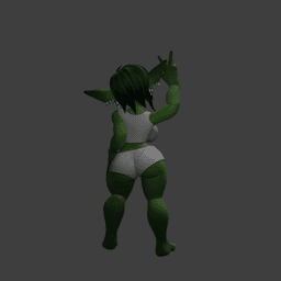 Cute Goblin Girl v2.0 3d model