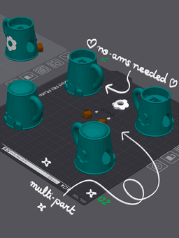 Cute Articulated & Clicker Watering Can | No-AMS 3d model