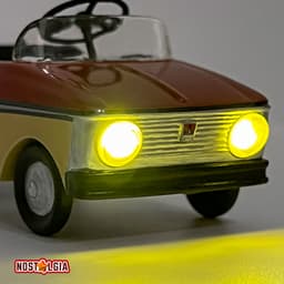Moskvich vintage pedal toy car 3d model