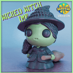 Wicked Witch Imp - Flexi Cosplay Keychain, Bag Charm & Straw Buddy - Halloween Collectible 3D Print 3d model