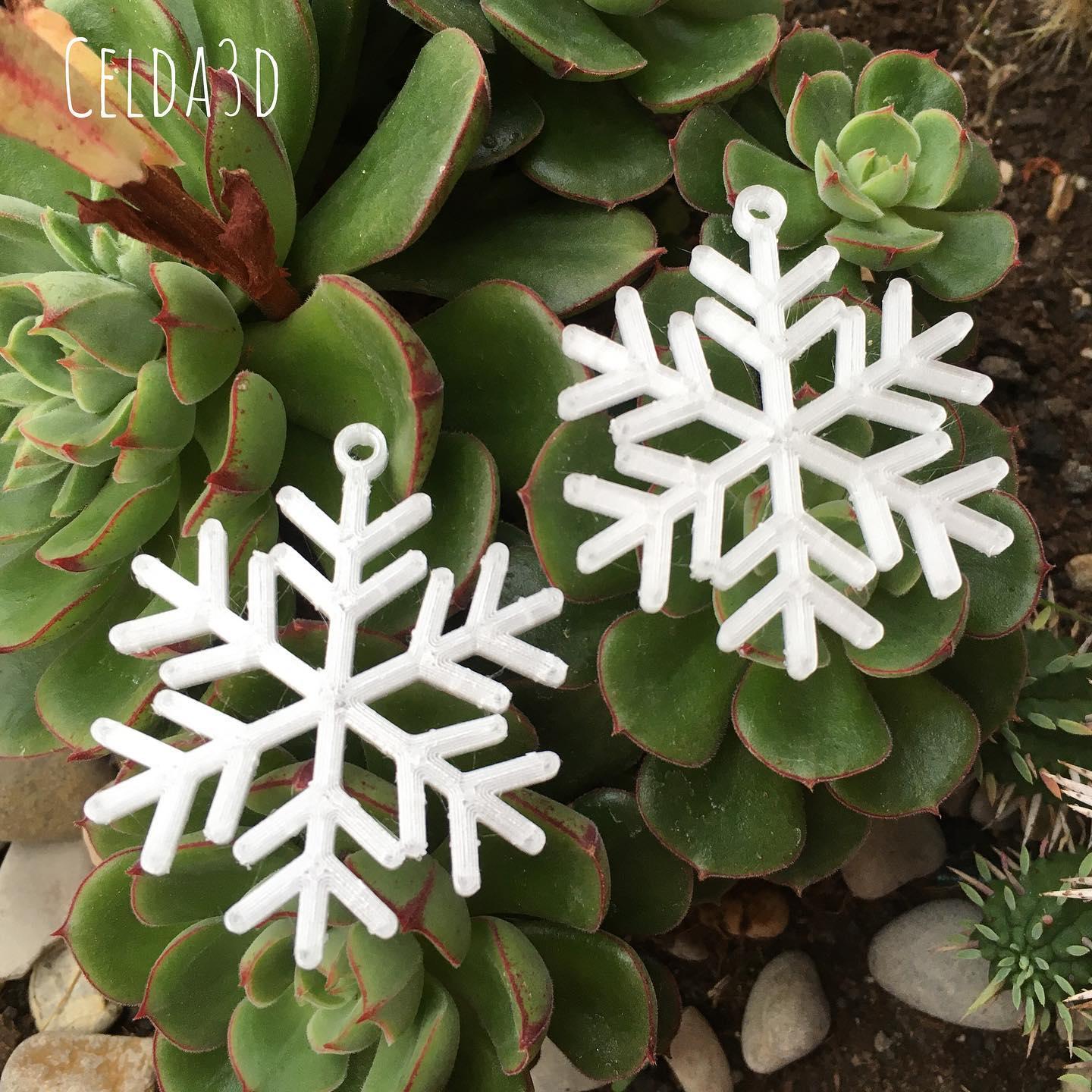 Snowflake earrings 3d model