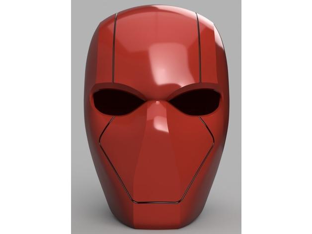 Red Hood Helmet (Batman) with Details 3d model