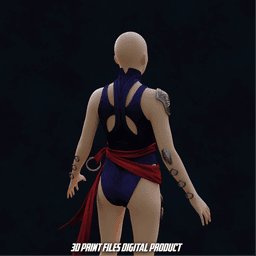 Psylocke Vengeance Cosplay Accessories Marvel Rivals 3d model