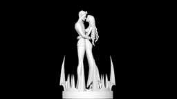 Dark Romance Gothic Stare - Eternal Lovers Miniature Statue 3d model