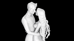 Dark Romance Gothic Stare - Eternal Lovers Miniature Statue 3d model