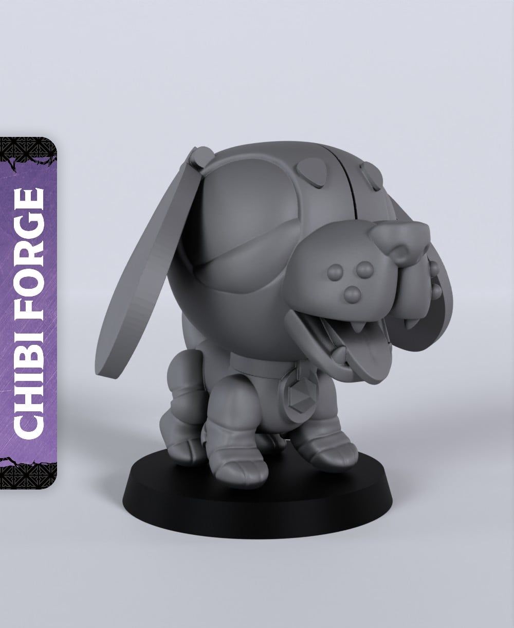 Mechanical Chibi Dog - With Free Dragon - 5e DnD Inspired for RPG and Wargamers 3d model