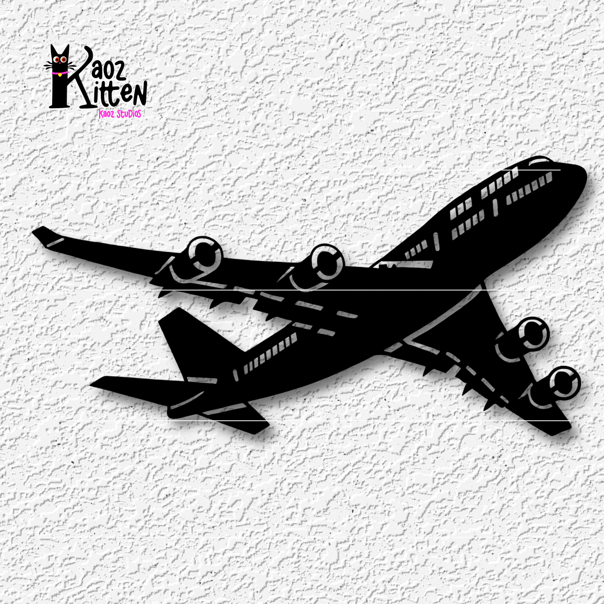 Commercial Airliner wall art airplane pilot decor 3d model