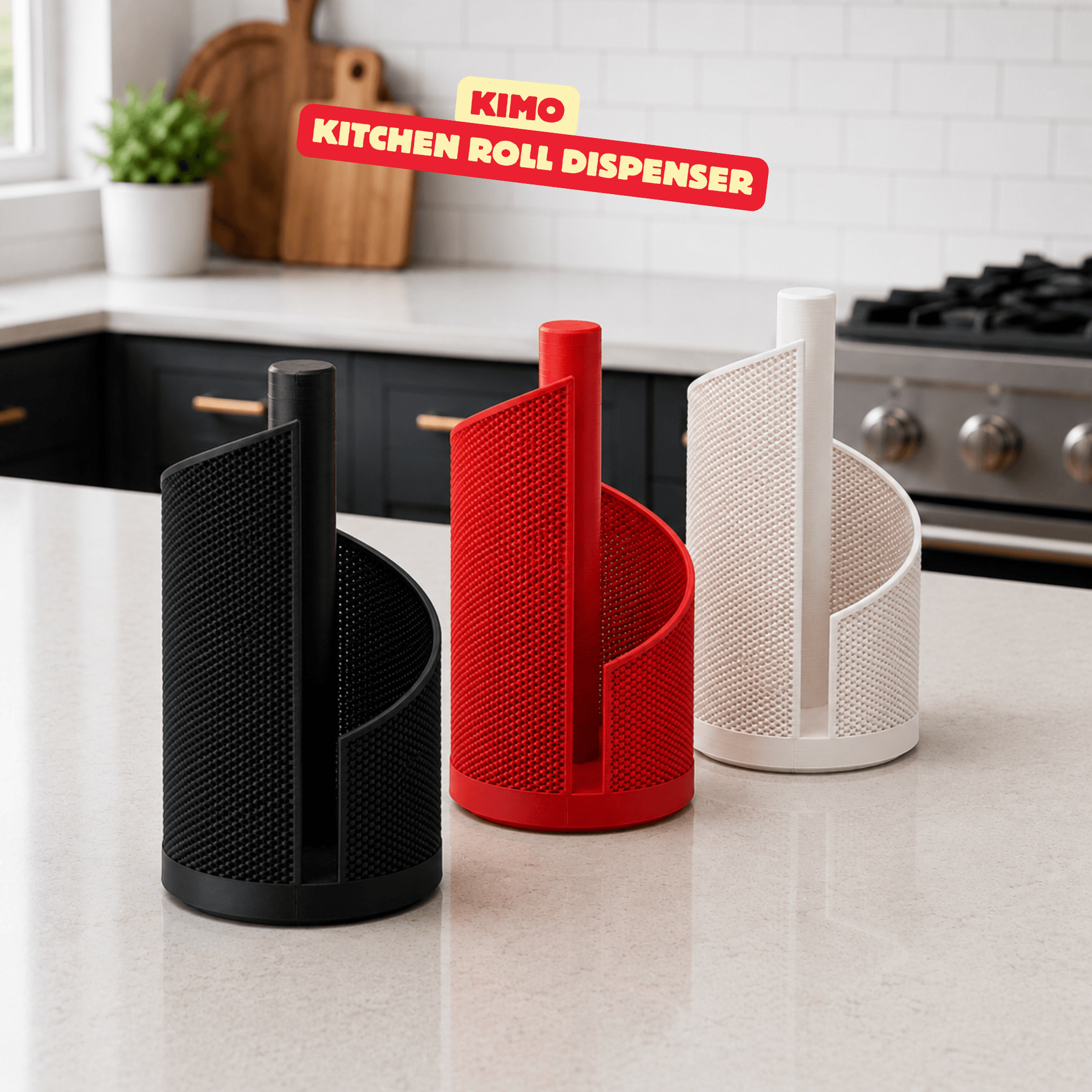 PAPER TOWELL HOLDER (KIMO) - TWO SIZES / TISSUE ROLL HOLDER / MODERN HOME DECOR 3d model
