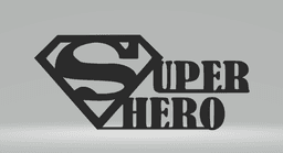SuperMan Cartoon 2D Art Frame.stl 3d model